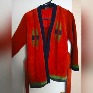 100% Rustic Suede & Knitted Southwestern  Jacket